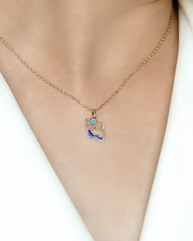 آویز میناکاری طرح نقشه ایران