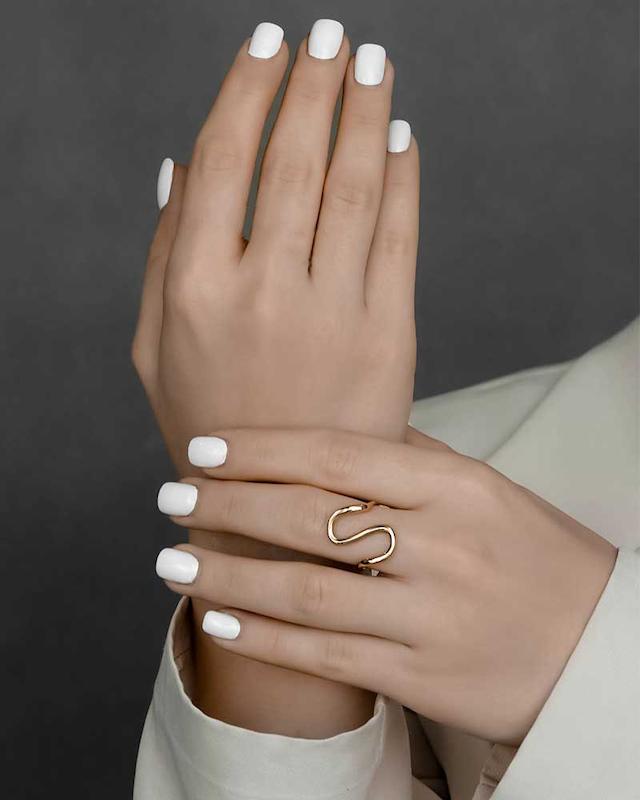 انگشتر دفرمه طرح خط بی کران