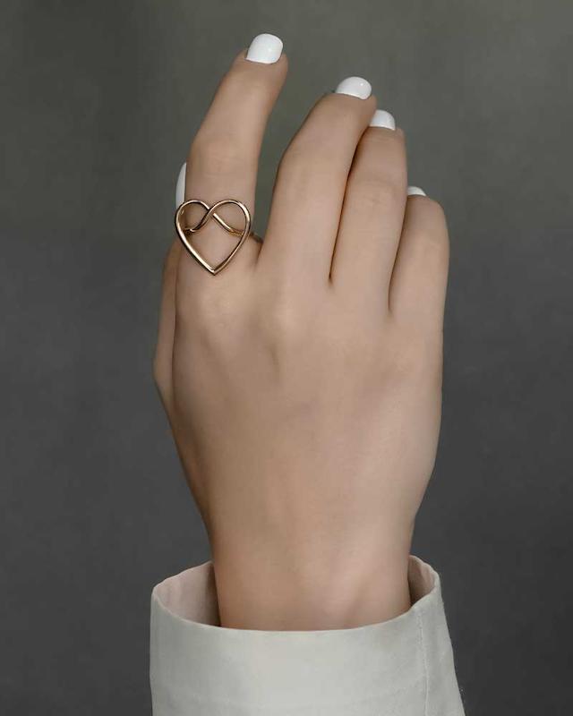 انگشتر دفرمه طرح قلب