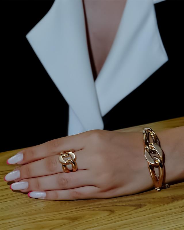 ست دستبند و انگشتر کارتیه طرح لیدی