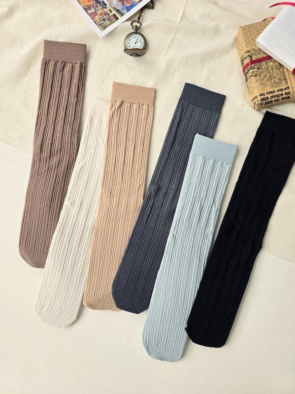 جوراب ساق بلند گندمی 