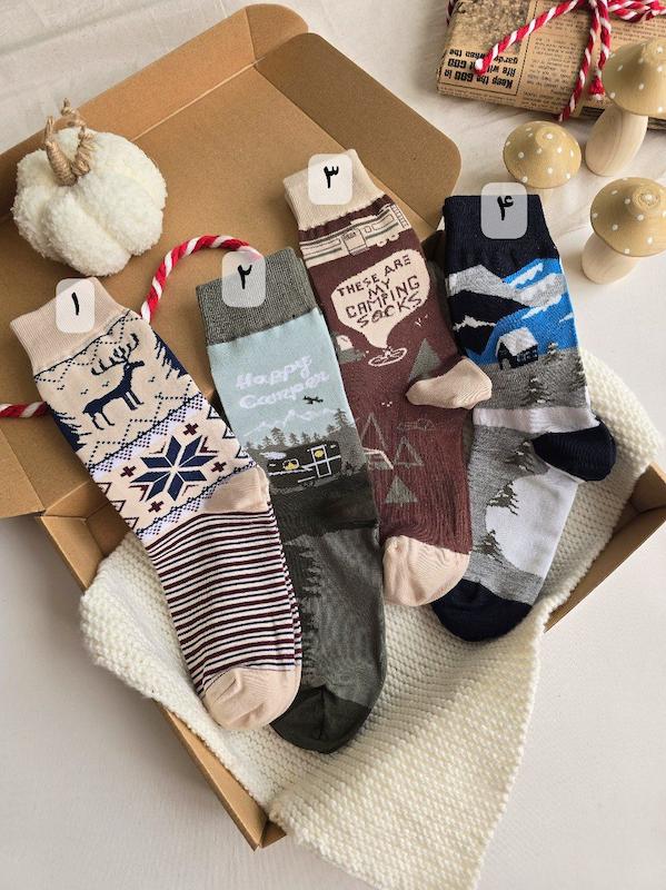 جوراب های طرح کمپینگ 