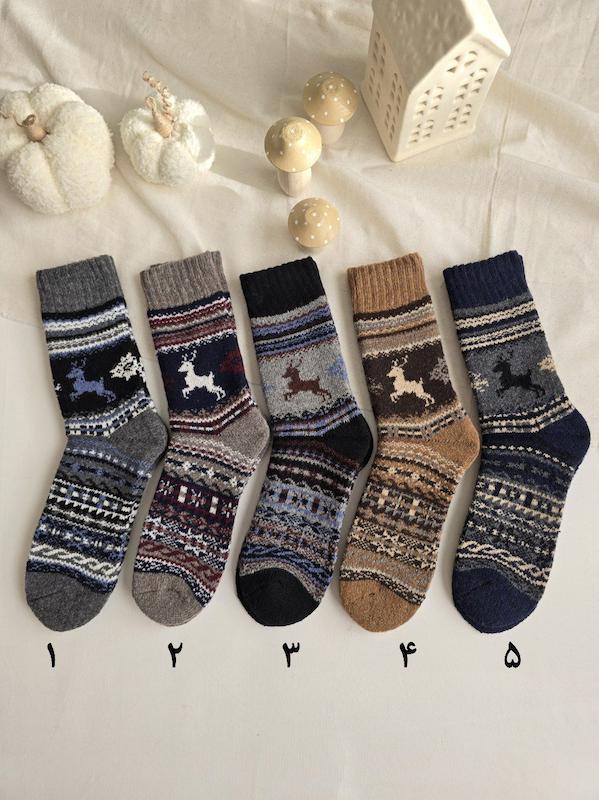 جوراب گوزنی  پشمی پتویی مردانه 