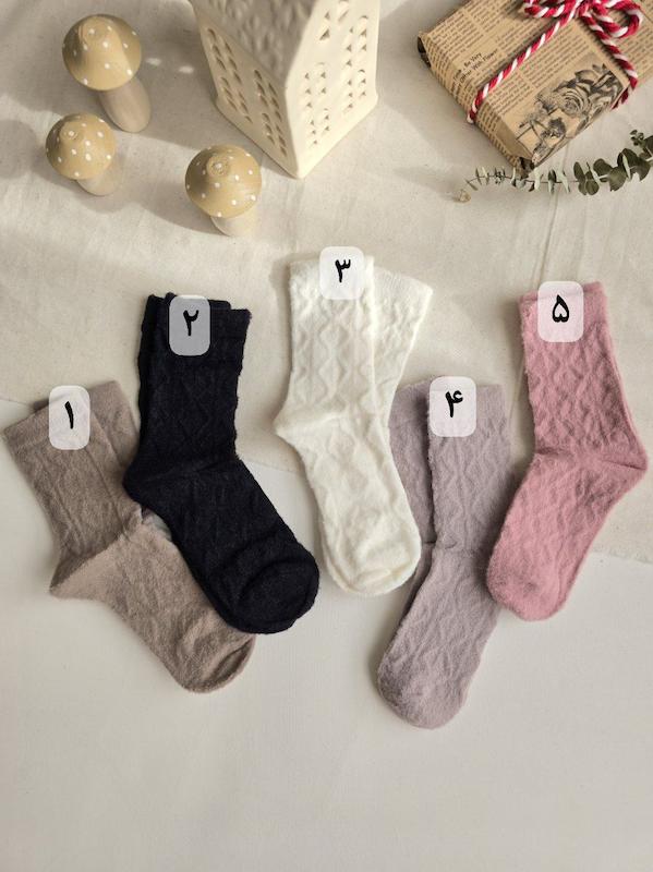 جوراب نیم ساق موهر نقش برجسته