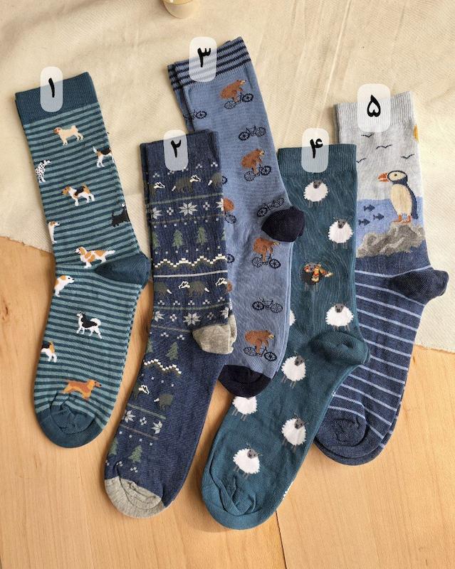 جوراب ساقدار طرحدار چتیک مردانه 