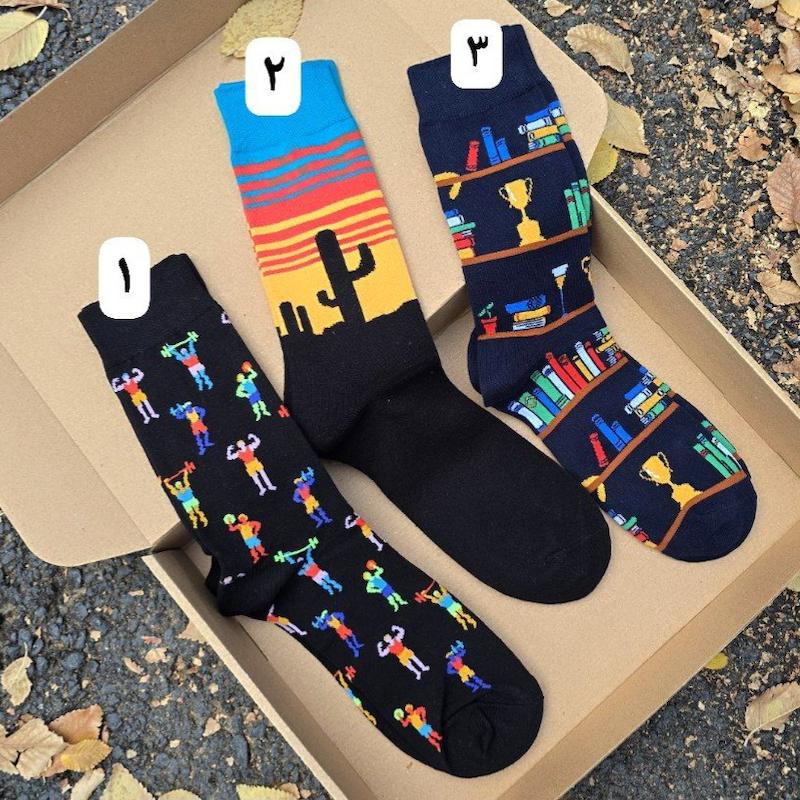 جوراب طرحدار مردانه ماکسیائو 