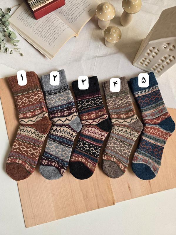 جوراب پشمی پتویی وینتیج 