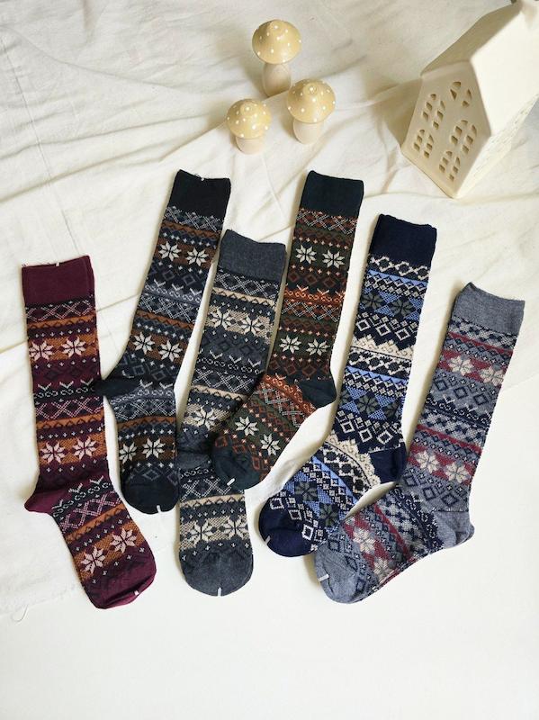 جوراب زیر زانو بافت وینتیج