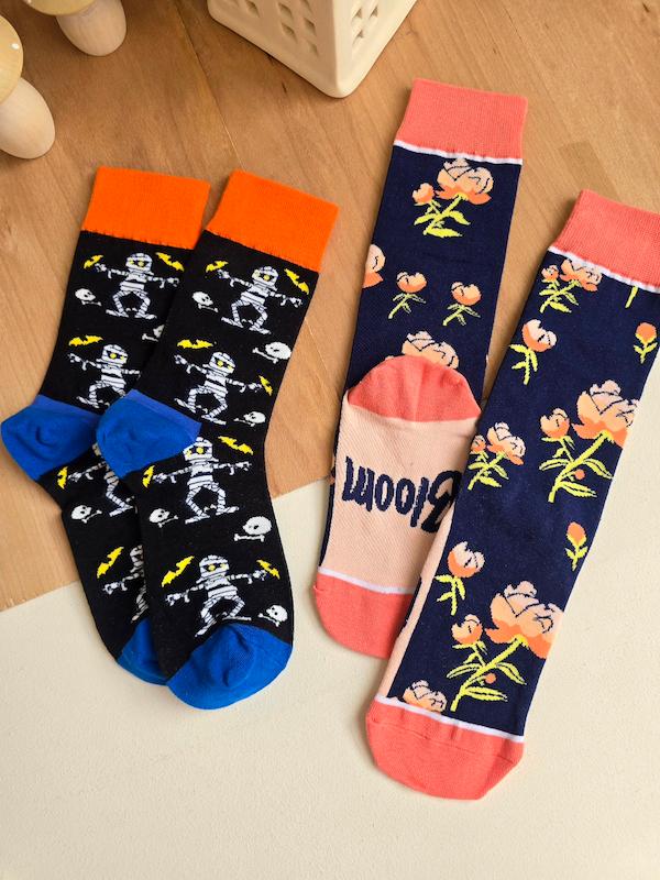 جوراب طرح رز و مومیایی برند ماکسیائو 