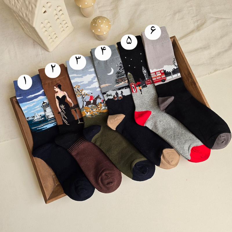 جوراب ساقدار طرحدار مردانه برند ماکسیائو