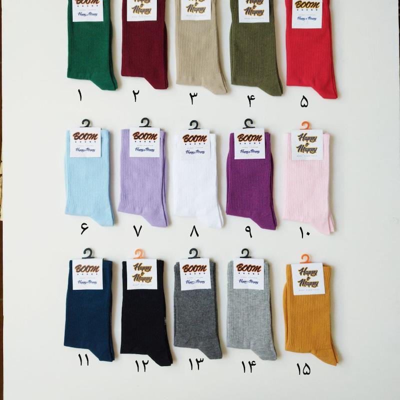 جوراب ساقدار رنگی کش انگلیسی