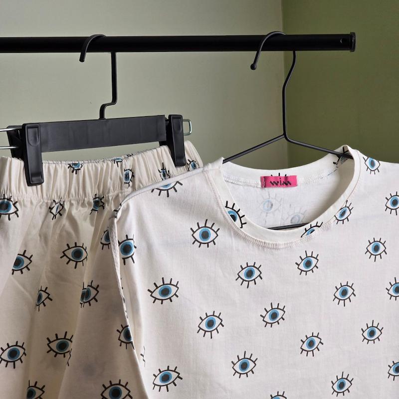 ست کراپ تیشرت و شورتک عروسکی 