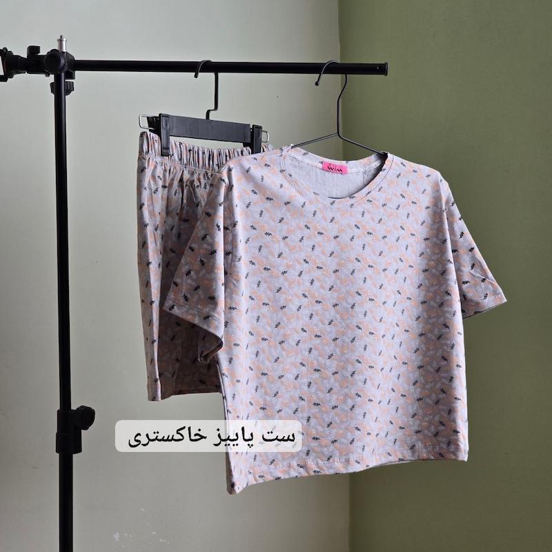 ست کراپ تیشرت و شورتک عروسکی 