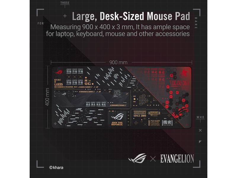 پد موس و صفحه کلید کامپیوتر ASUS ROG Scabbard II EVA Edition