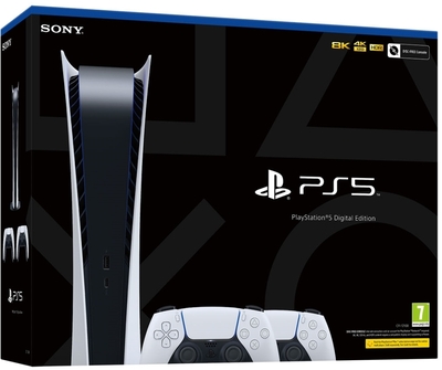 پلی استیشن 5 اسلیم دیجیتال دو دسته ریجن اروپا PlayStation 5 Slim Digital Edition 2 controller UK