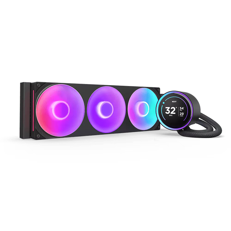 NZXT Kraken Elite 360 RGB (2024) AIO Liquid CPU Cooler, 360mm Radiator, 2.72" IPS 60Hz LCD Display, F360 RGB Core Fan, 75.12 CFM Airflow, 2400 RPM Fan Speed, Fluid Dynamic Bearing