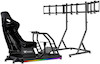 Thermaltake GR500 Racing Simulator Cockpit with Triple Racing Monitor Stand, Up to 120kg Weight Capacity, 32" to 55" Screen Sizes, Triple Support 32" Monitor