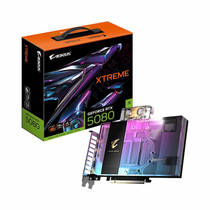 کارت گرافیک GIGABYTE AORUS GeForce RTX™ 5080 XTREME WATERFORCE WB 16G