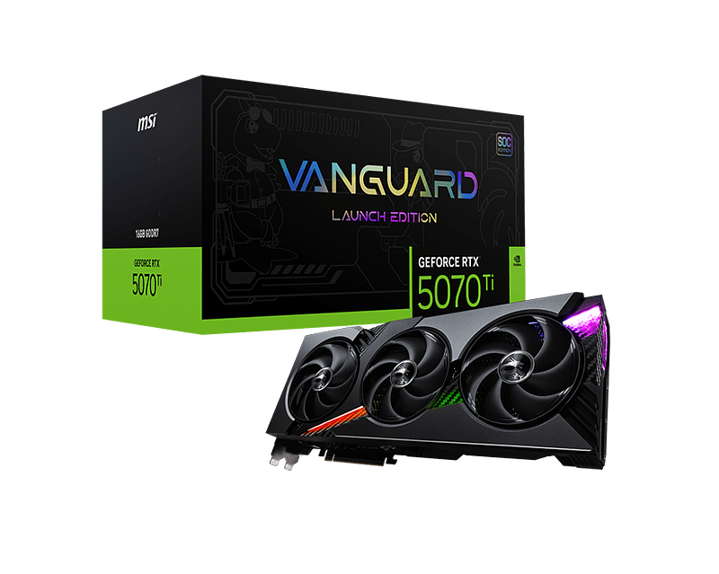 MSI GeForce RTX™ 5070 Ti 16G VANGUARD SOC LAUNCH EDITION