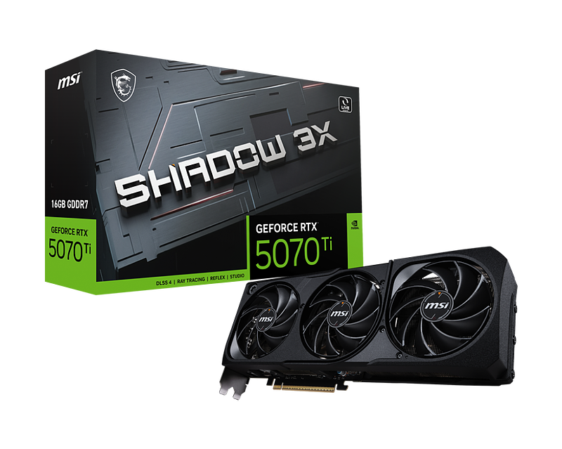 MSI GeForce RTX™ 5070 Ti 16G SHADOW 3X