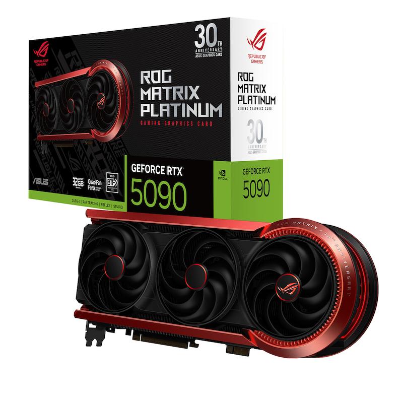 کارت گرافیک ASUS, ROG Matrix, کارت گرافیک GeForce RTX 5090, DLSS 4, کارت گرافیک 30th Anniversary Edition, کارت گرافیک 24GB GDDR6X, کارت گرافیک Ray Tracing, کارت گرافیک برای 8K Gaming, کارت گرافیک حرفه‌ای, کارت گرافیک ROG, کارت گرافیک با سیستم خنک‌کننده پیشرفته