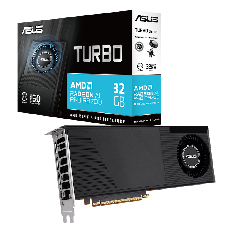 کارت گرافیک ایسوس مدل ASUS Turbo Radeon AI Pro R9700