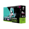 کارت گرافیک, ASUS ROG, RTX 5080, GeForce, Hatsune Miku, GDDR7, کارت گرافیک گیمینگ, کارت گرافیک حرفه‌ای, طراحی ویژه, کارت گرافیک 16GB, هسته CUDA, کارت گرافیک مخصوص, عملکرد بالا, کارت گرافیک 30Gbps