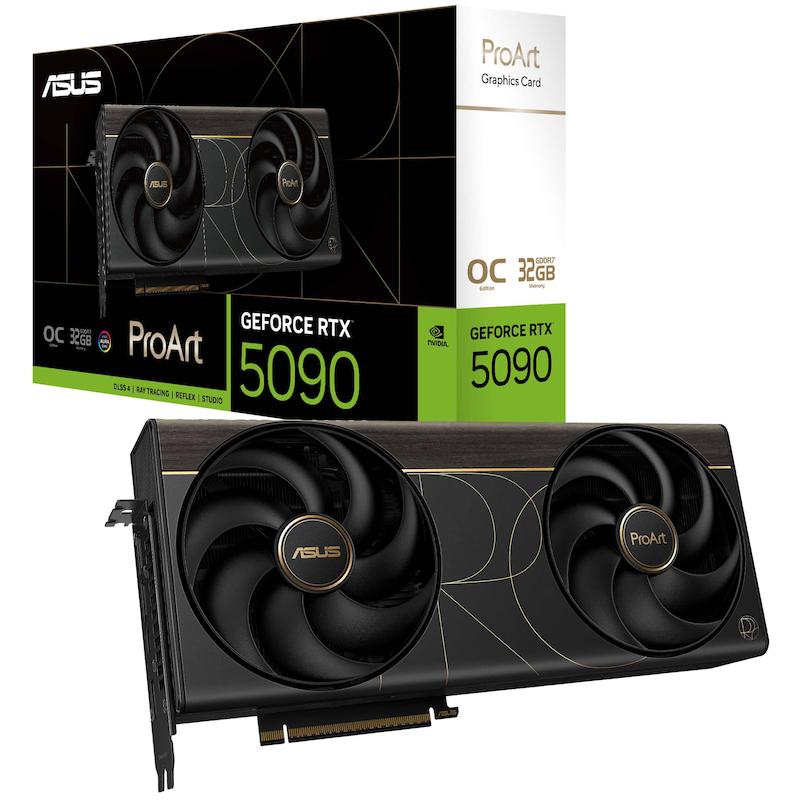 ASUS ProArt RTX 5090 OC, ASUS ProArt Graphics Card, RTX 5090 Blackwell GPU, NVIDIA RTX 5090 32GB, GDDR7 Graphics Card, AI Workstation GPU, Professional GPU, Creator Graphics Card, PCIe 5.0 GPU, Ray Tracing Graphics Card, ASUS ProArt Black Edition, High End GPU