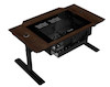 Lian Li DK07, Motorized Desk Station, Desk PC Chassis, Gaming Desk, Computer Desk Case, Adjustable Height Desk, Wood Computer Desk, Tempered Glass Desk, Water Cooling Desk, Custom Loop Desk, E-ATX Desk Case, Workstation Desk