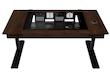 Lian Li DK07, Motorized Desk Station, Desk PC Chassis, Gaming Desk, Computer Desk Case, Adjustable Height Desk, Wood Computer Desk, Tempered Glass Desk, Water Cooling Desk, Custom Loop Desk, E-ATX Desk Case, Workstation Desk