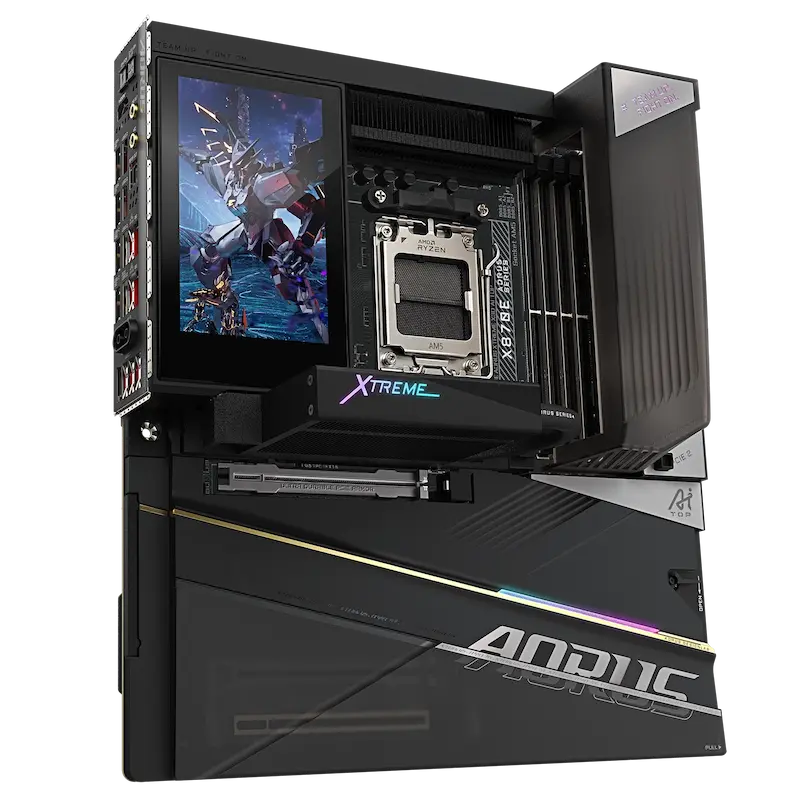 GIGABYTE X870E AORUS XTREME X3D AI TOP, X870E Motherboard, AMD AM5 Motherboard, Ryzen 9000 Motherboard, AI TOP Motherboard, DDR5 Motherboard, PCIe 5.0 Motherboard, Wi-Fi 7 Motherboard, Dual 10GbE LAN, E-ATX Motherboard, Creator Motherboard, Gaming Motherboard