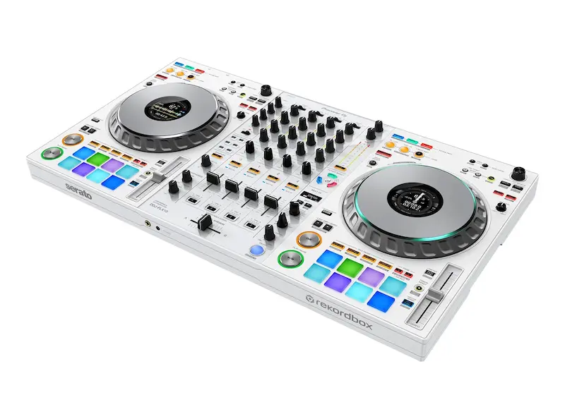 Pioneer DJ DDJ-FLX10-W, DDJ-FLX10-W, Pioneer DJ, DDJ-FLX10, DJ Controller, 4 Deck DJ Controller, Professional DJ Controller, STEMS, Track Separation, MAGVEL FADER, rekordbox, Serato DJ Pro, DJ Equipment, White DJ Controller