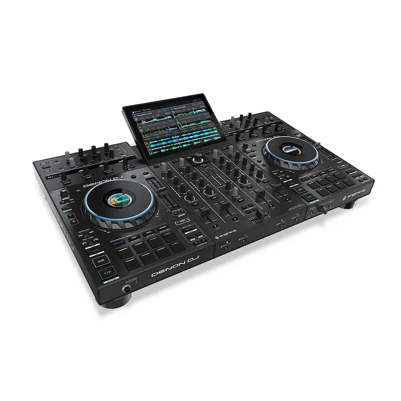 Denon DJ PRIME 4+, کنترلر DJ چهار دک, سیستم DJ مستقل, Standalone DJ System, DJ Controller, تجهیزات DJ حرفه‌ای, Denon DJ Controller, Engine DJ, Stems DJ, سیستم میکس DJ