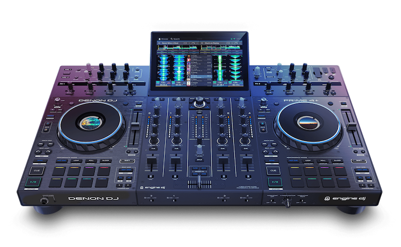 Denon DJ PRIME 4+, کنترلر DJ چهار دک, سیستم DJ مستقل, Standalone DJ System, DJ Controller, تجهیزات DJ حرفه‌ای, Denon DJ Controller, Engine DJ, Stems DJ, سیستم میکس DJ