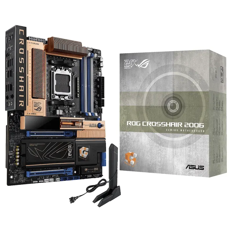 ASUS ROG CROSSHAIR 2006, مادربرد ASUS ROG, مادربرد X870E, مادربرد AM5, مادربرد گیمینگ, مادربرد DDR5, مادربرد رده بالا, مادربرد Limited Edition, Wi-Fi 7, USB4, مادربرد ASUS, مادربرد پرچمدار