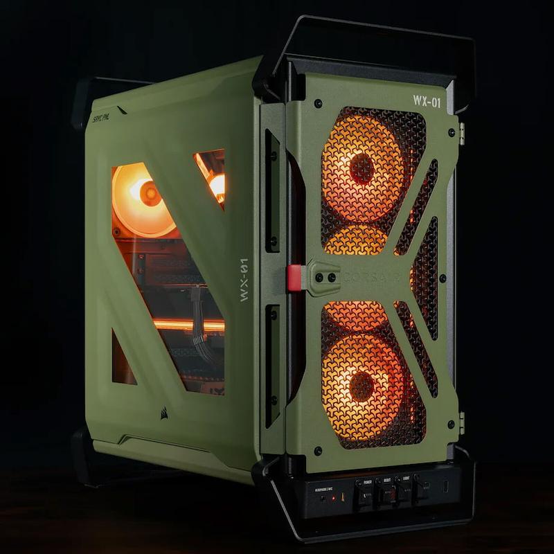 Corsair WARTHOG, Corsair Warthog Black, Corsair Warthog Olive Drab, Corsair Warthog RS, کیس گیمینگ Corsair, کیس Mid-Tower, کیس E-ATX, کیس حرفه‌ای گیمینگ, کیس صنعتی, کیس نظامی, Gaming PC Case, Corsair Gaming Case, 3D-Y Airflow, Tempered Glass Case, Water Cooling Case, High-End PC Case, PC Gaming Setup