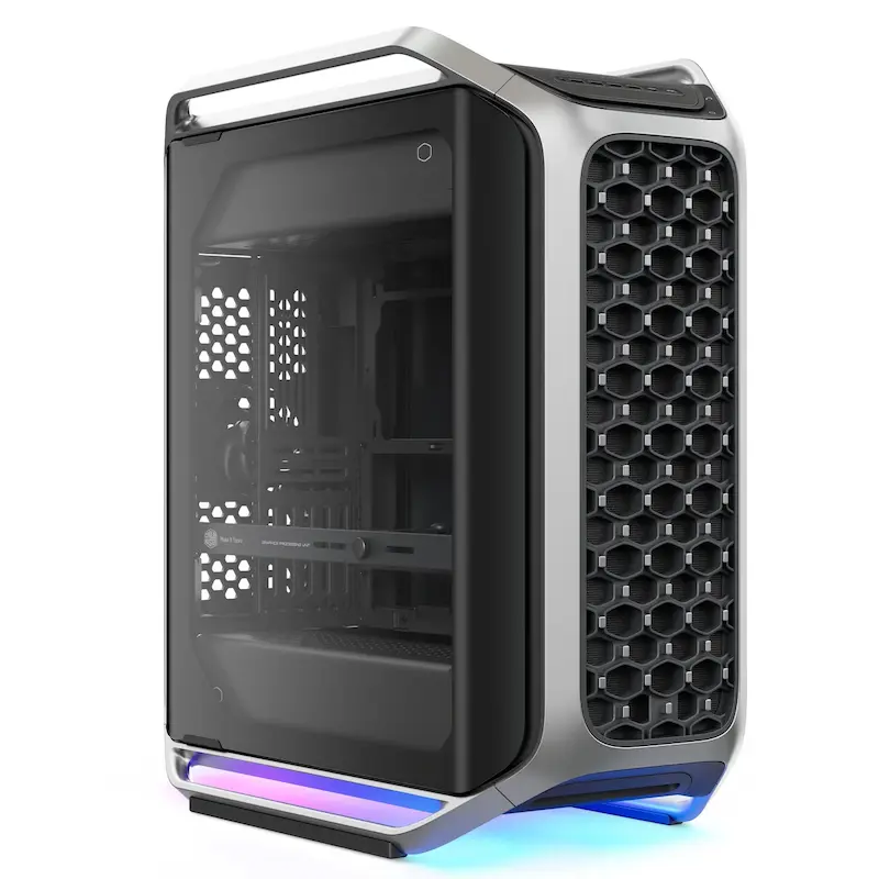 Cooler Master COSMOS ALPHA, C700-KGNN-S00, Cooler Master COSMOS ALPHA Case, کیس کولر مستر, کیس Full Tower, کیس فول تاور, کیس گیمینگ, کیس ورک‌استیشن, کیس مشکی نقره‌ای, کیس E-ATX, کیس EEB, پنل شیشه‌ای, کیس واترکولینگ, کیس High-End