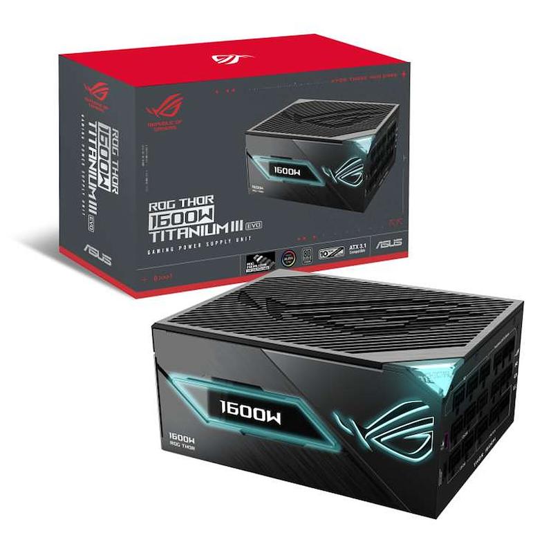 ASUS ROG Thor 1600W Titanium III EVO, ROG Equalizer, ROG Thor PSU, پاور 1600 وات ایسوس, پاور گیمینگ ASUS, پاور Titanium, پاور ATX 3.1, پاور PCIe 5.1, GaN MOSFET, Magnetic OLED, 12V-2x6, ROG Power Supply, ASUS PSU