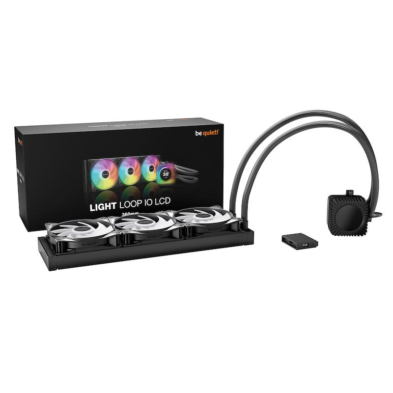 be quiet! Light Loop IO LCD 360mm, be quiet! Light Loop IO LCD, واترکولینگ be quiet!, خنک کننده مایع 360 میلی‌متری, be quiet! AIO Cooler, Light Loop LCD, نمایشگر IPS 2.1 اینچی, واترکولینگ LCD, Light Wings LX 120mm, فن ARGB be quiet!, IO Controller, پمپ خنک کننده CPU, واترکولینگ AM5, واترکولینگ LGA1851, واترکولینگ LGA1700, ARGB AIO, خنک کننده پردازنده be quiet!
