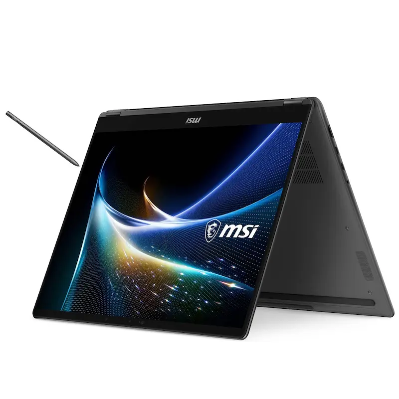 MSI Prestige N16 Flip AI+, لپ تاپ MSI, لپ تاپ هوش مصنوعی, لپ تاپ ورک استیشن, لپ تاپ ۱۲۸ گیگابایت, لپ تاپ ۲ ترابایت, لپ تاپ OLED لمسی, NVIDIA RTX Spark, لپ تاپ حرفه ای MSI, MSI Prestige AI+