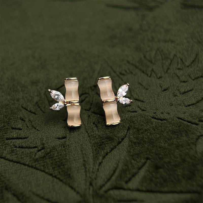 گوشواره طرح بامبو 