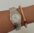 ساعت امگا کانسلیشن زنانه دورنگین دورنگ رزگلد ایندکس نگین   Omega Constellation silver Rosegold diamonds