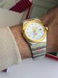 ساعت امگا کانسلیشن مردانه دورنگ طلایی ایندکس نگین  Omega Constellation silver gold 