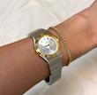ساعت امگا کانسلیشن زنانه دورنگ طلایی تقویم دار    Omega Constellation SilverGold