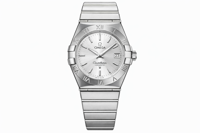 ساعت امگا کانسلیشن زنانه نقره ای تقویم دار    Omega Constellation Silver