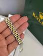 دستبند رولکس مردانه و  زنانه دو رنگ طلایی نقره ای Rolex  bracelet Silvergold