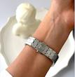 ساعت اودمار پیگه AP دورنگین زنانه نقره ای صفحه سرمه ای  ‏Audemars Piguet Royal Oak  Diamonds