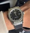ساعت هابلوت تک موتوره مردانه نقره ای Hublot Silver