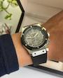 ساعت هابلوت سه موتوره مردانه نقره ای مشکی اسکلتون (کرنوگراف) Hublot Diamonds Silver