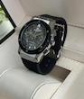 ساعت هابلوت سه موتوره مردانه نقره ای مشکی اسکلتون (کرنوگراف) Hublot Diamonds Silver